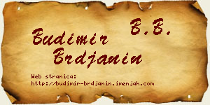 Budimir Brđanin vizit kartica